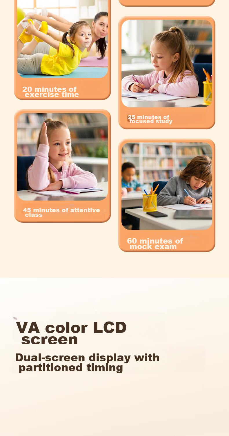 Deli LE888DS Визуальный таймер с двумя экранами, зеленый