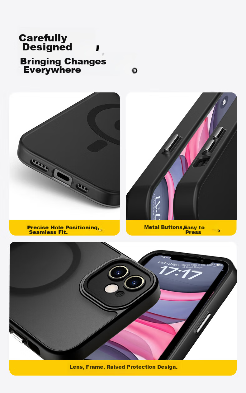 Чехол KEKLLE для iPhone 11, магнитный, с беспроводной зарядкой, противоударный, синий