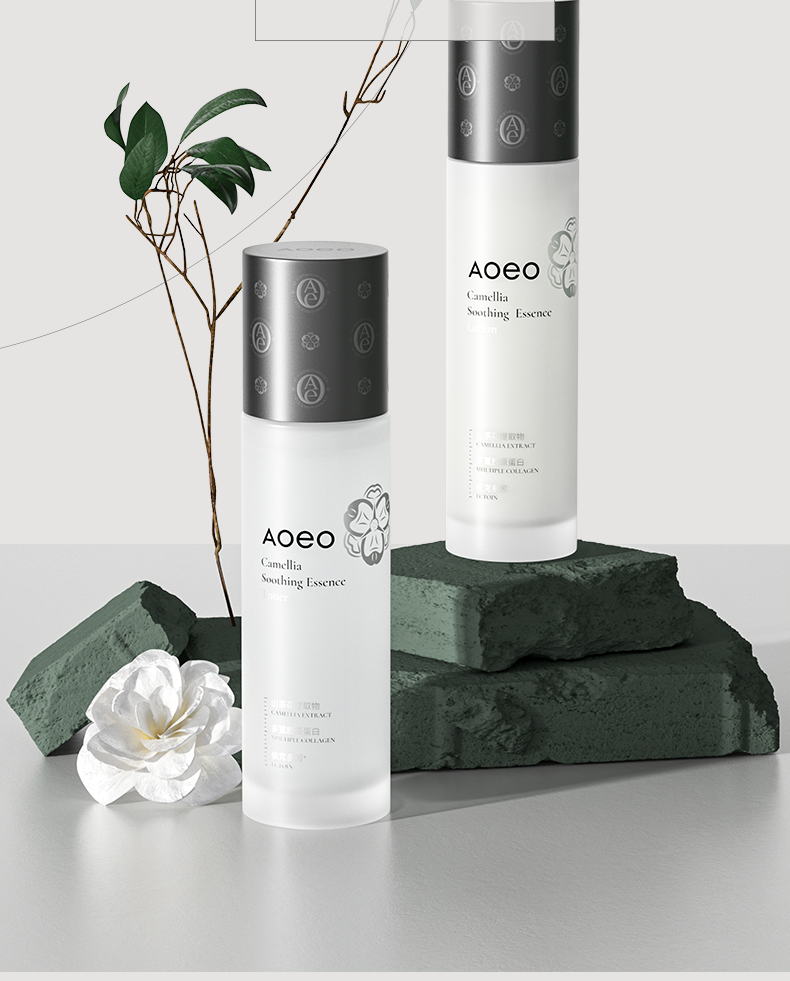 AOEO山茶花洗面奶水乳护肤套装（洁面100g+水100ml+乳80g）保湿抗皱
