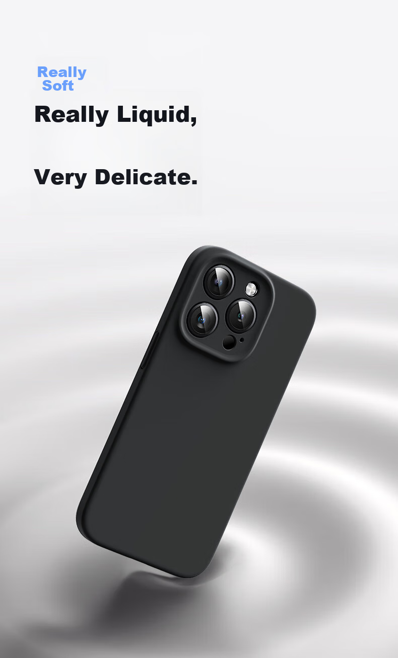 DIVI Чехол-накладка из жидкого силикона для Apple iPhone 15, черный