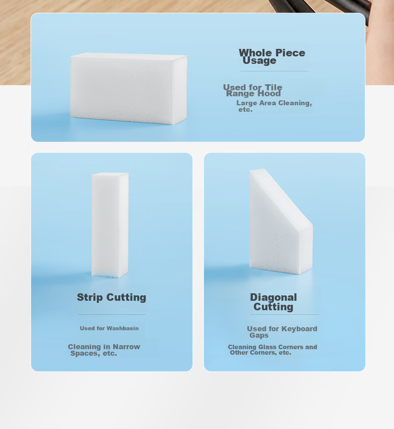 Губки для чистки MARYYA Nano Sponge, 6 шт., универсальные, для дома и кухни, белые