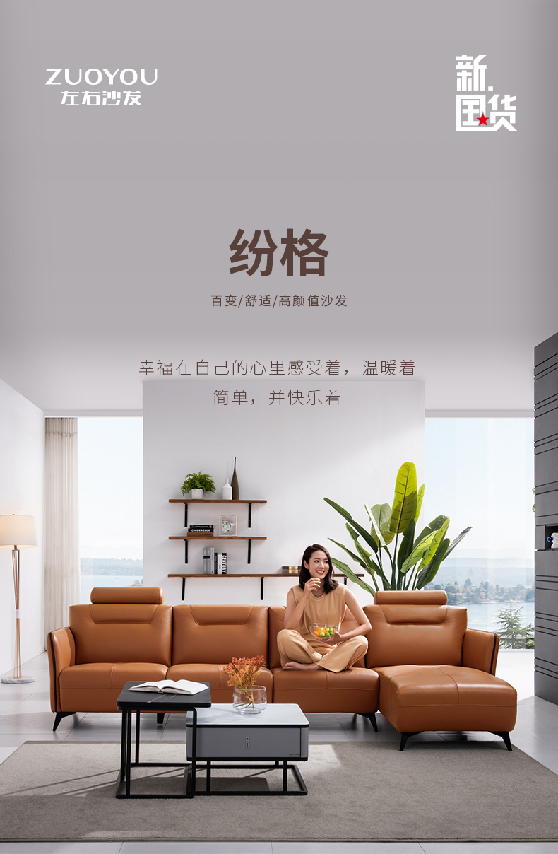 左右沙发 真皮沙发客厅简约现代轻奢头层牛皮艺沙发欧式组合沙发5021-1 转二件反向【x1020星岩灰】 30天左右发货