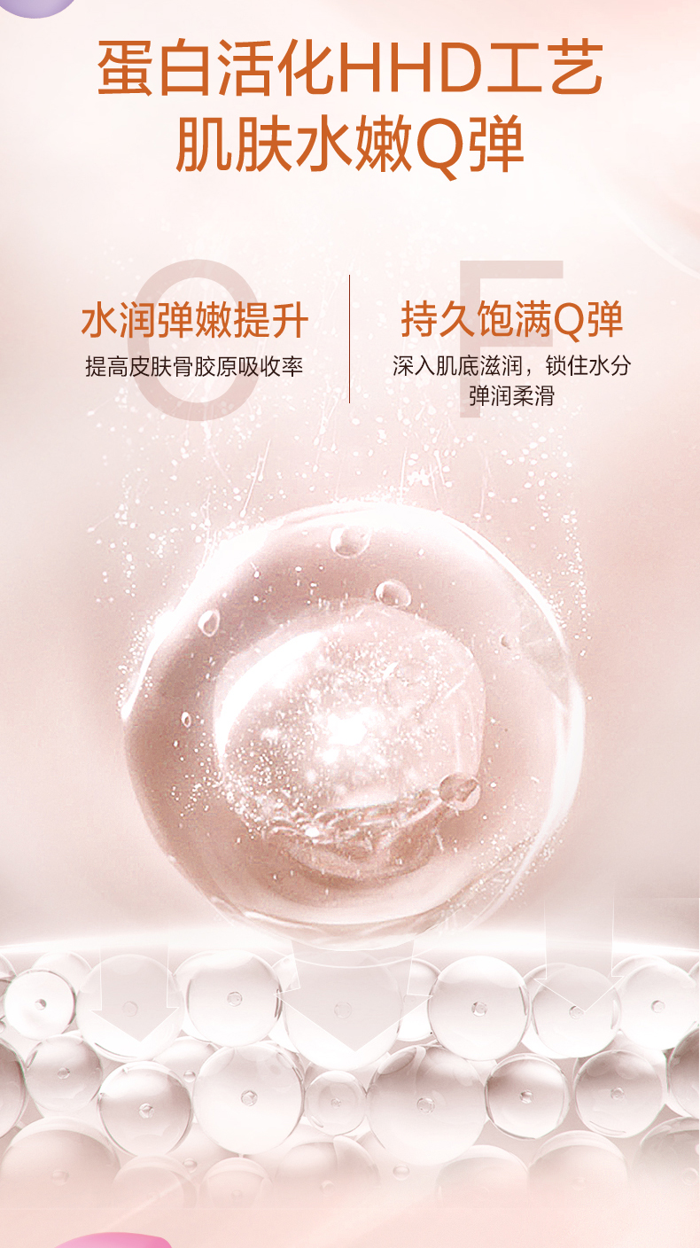 屈臣氏骨胶原多重保湿水光面膜25ml*5片 易吸收锁水分补水透亮高保湿