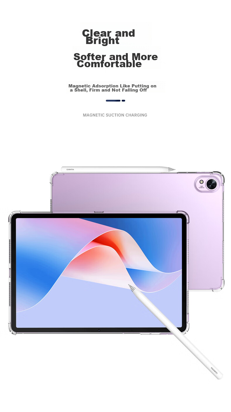 Чехол BIAZE для Huawei MatePad 11.5s, тонкий, прозрачный, противоударный, для моделей 2025/2024, TPU