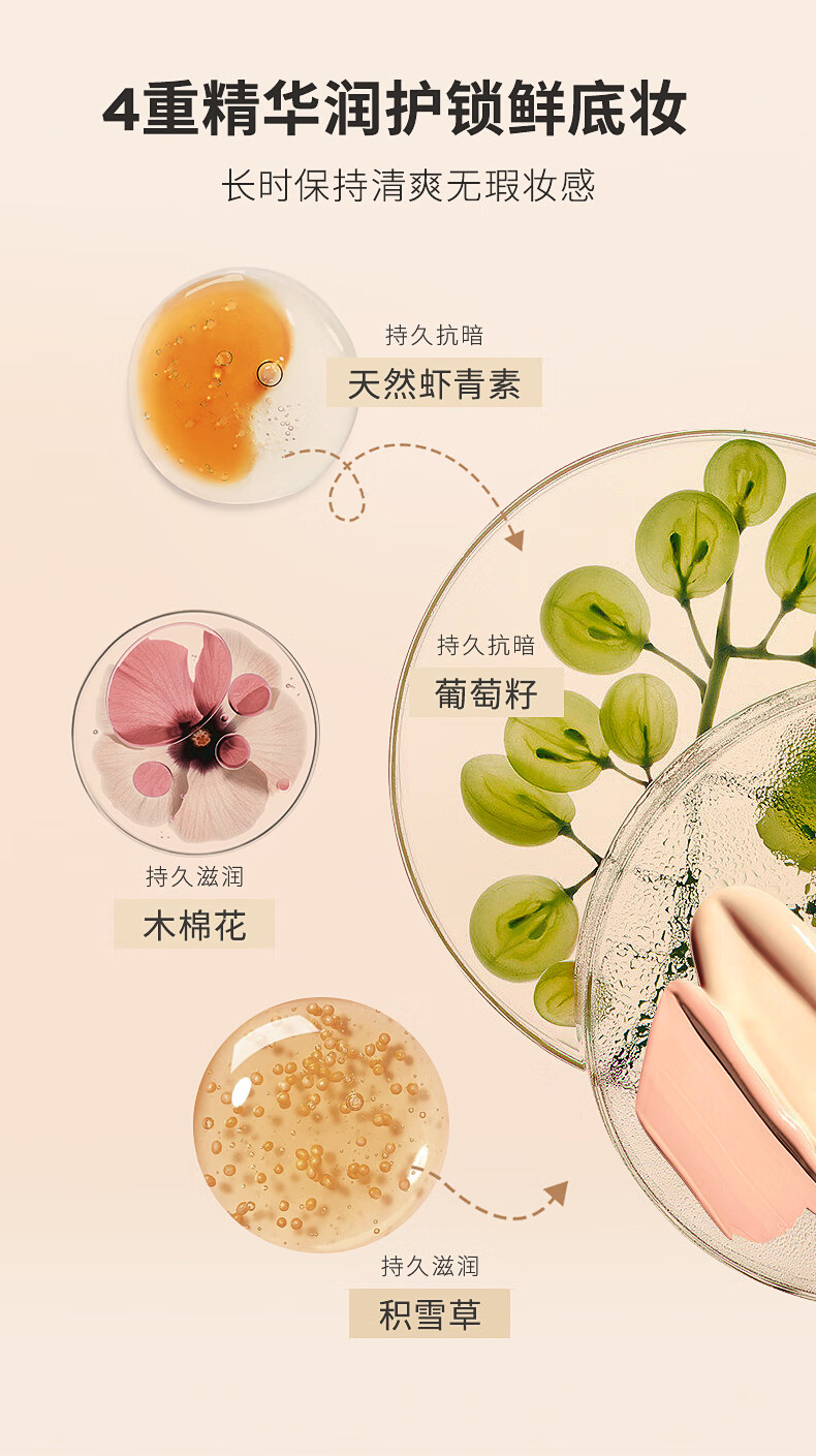嘉利玛（GALIMARD）虾青素气垫油皮遮瑕干皮控油保湿持妆 15g 油皮版-N02暖肤色