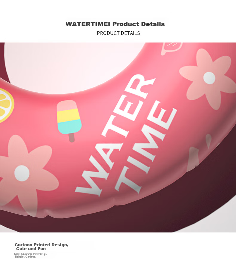 Детский надувной круг для плавания WATERTIME, розовый, для детей от 2 до 8 лет