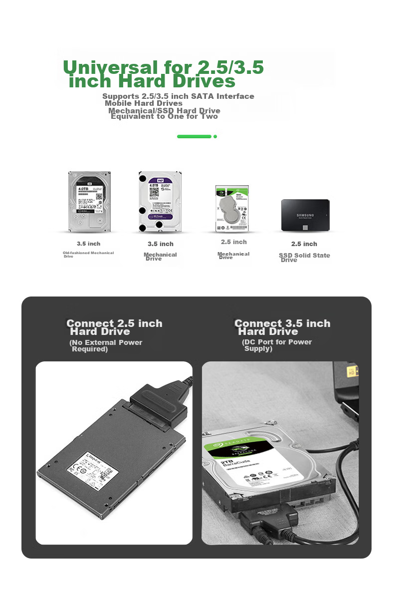 Переходник LinkStone USB 3.0 на SATA, кабель для жесткого диска, адаптер EasyDrive, корпус для 2,5-дюймовых жестких дисков, док-станция для ноутбука