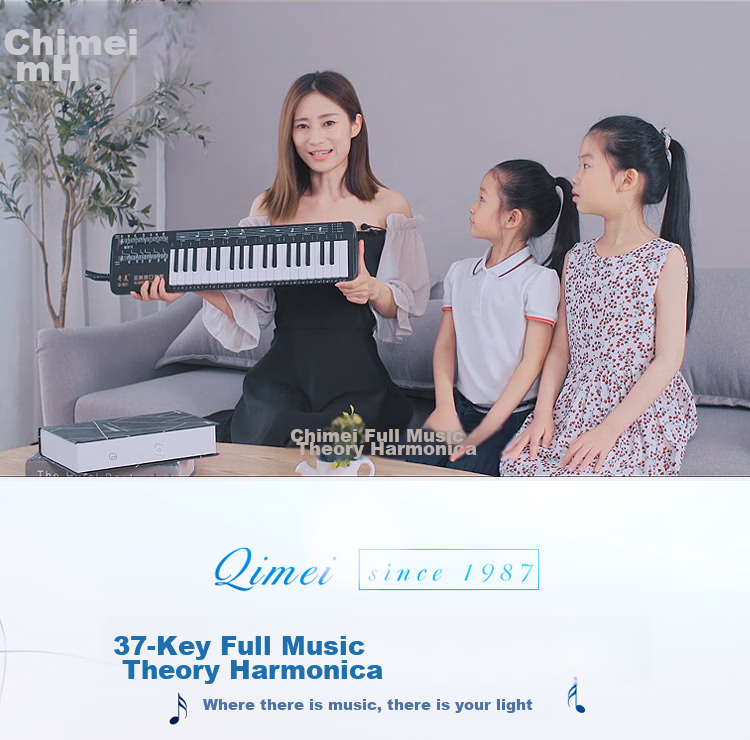 Мелодика Qimei, 37 клавиш, для начинающих, черный