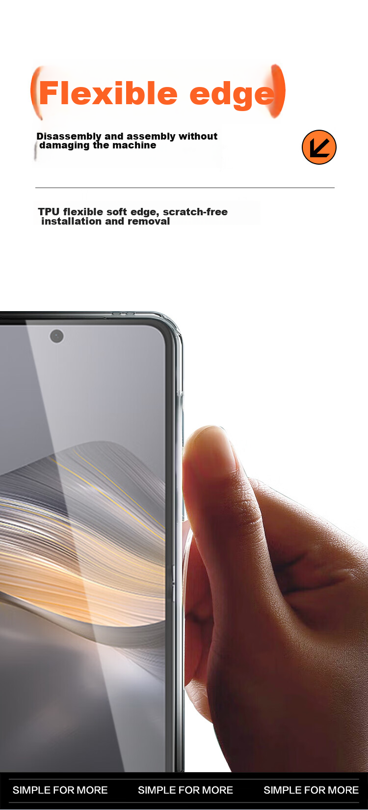 Чехол для Huawei Pocket 2 KOOLIFE, прозрачный, силиконовый, с защитой от падений, простой стиль