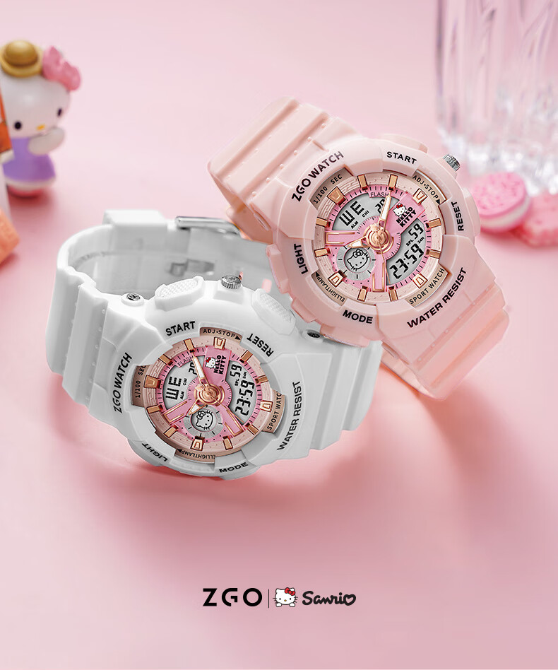 Детские спортивные цифровые часы ZGO X Sanrio 8511 "Цветок вишни"