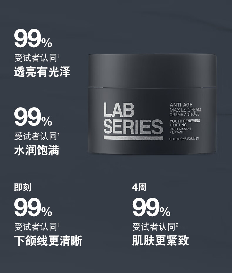 朗仕LAB锋范抗皱紧致特润面霜50ml淡纹抗皱男士润肤生日圣诞礼物
