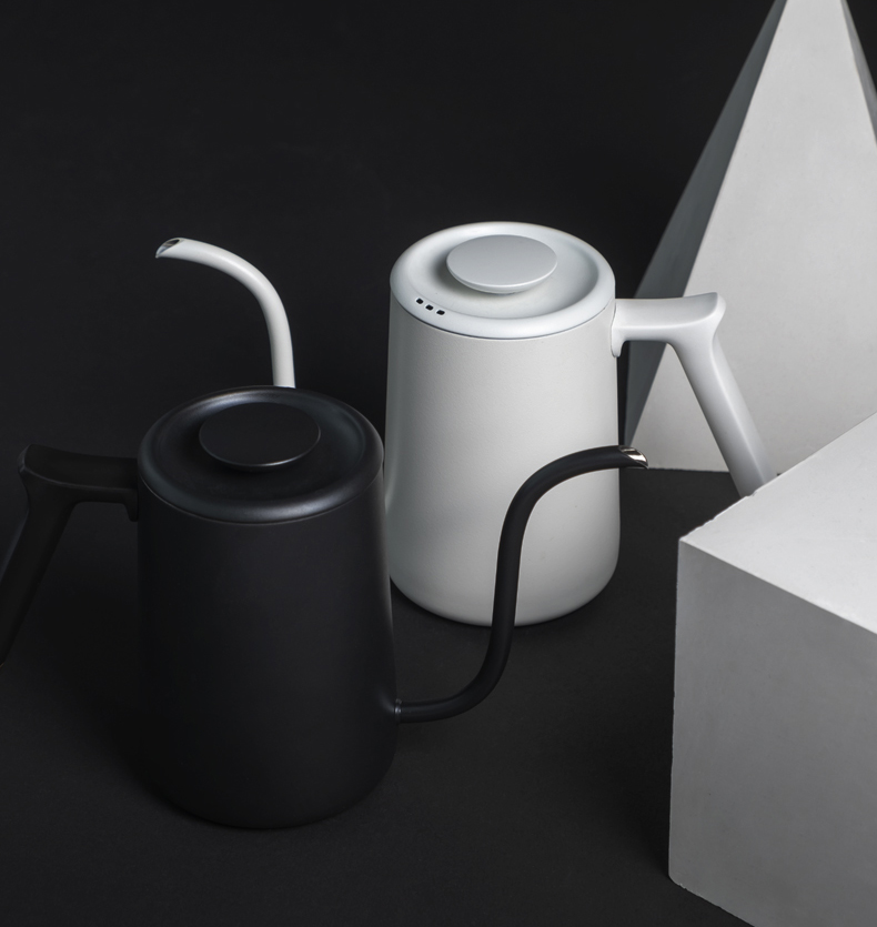 Чайник для заваривания кофе Timemore Pure Pour-Over, для дома, с длинным носиком и узким горлышком, 700 мл, черный