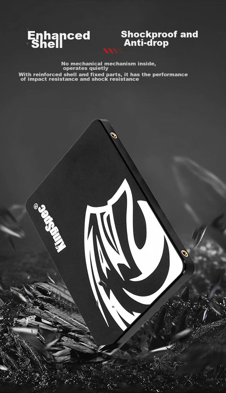 SSD накопитель KingSpec P3-1TB, 1 ТБ, SATA III, 2.5 дюйма, TLC NAND, скорость чтения 550 МБ/с, для ПК и ноутбуков