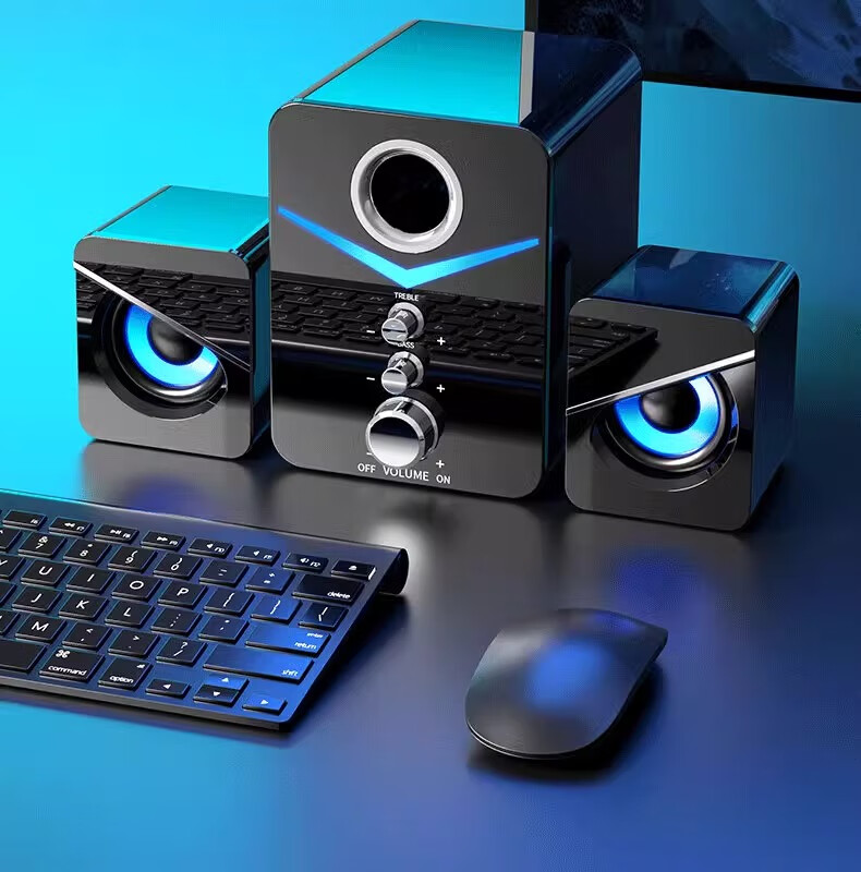 Компьютерная акустика SADA D-221 2.1 Bluetooth, USB, колонки для телефона, мультимедиа, домашние, настольные, мини-сабвуфер