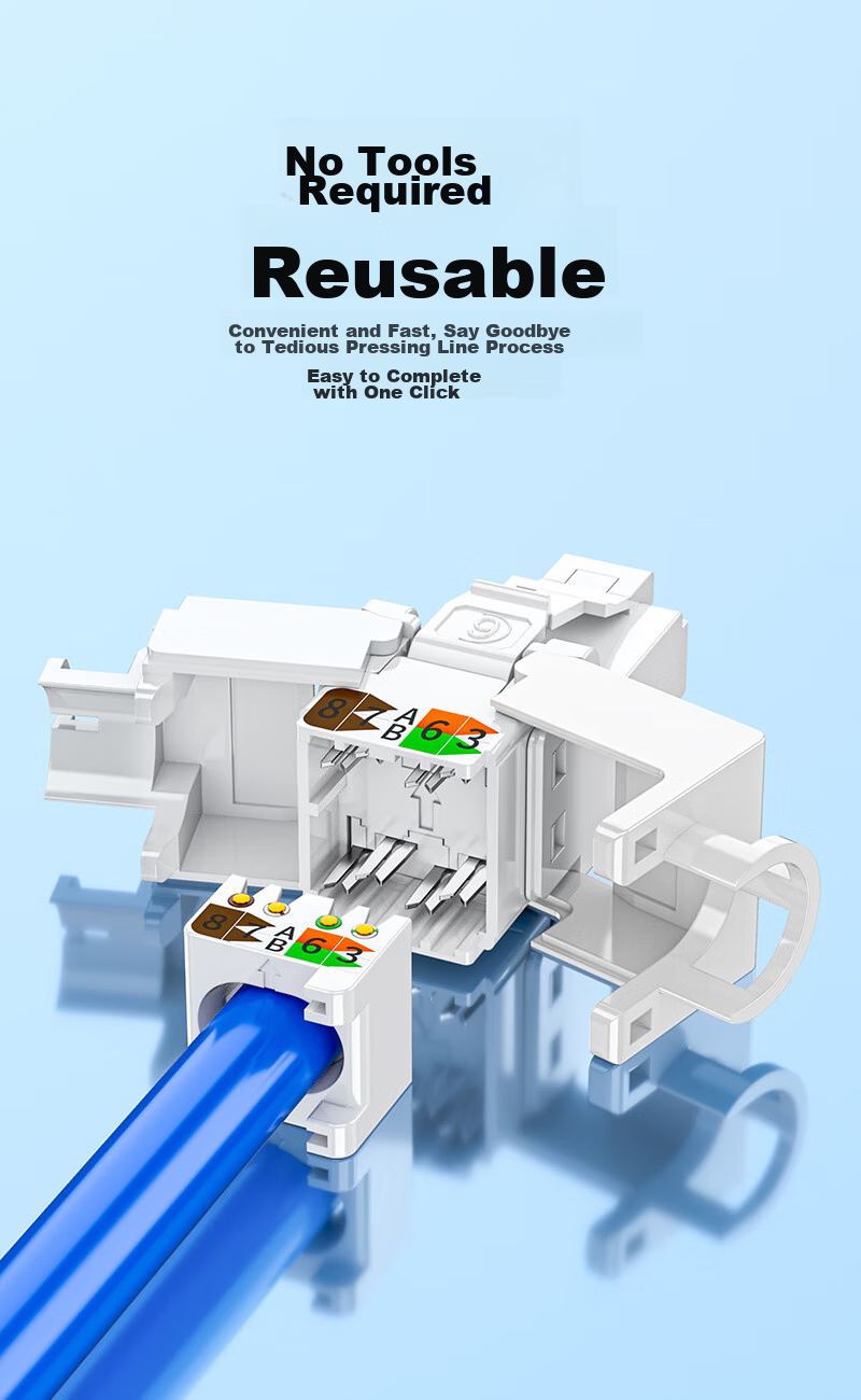 Разъём RJ45 SAMZHE MD61B, Cat6, без инструмента, 8P8C, для сетевого кабеля