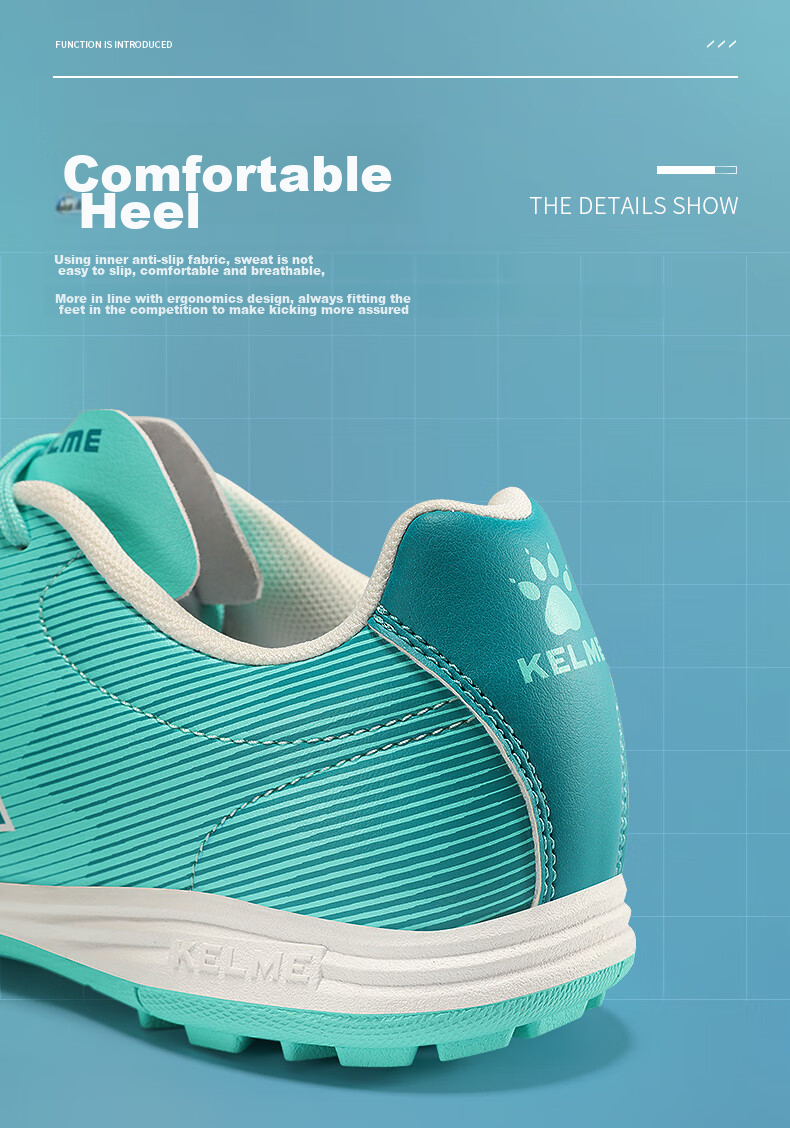 Футбольные бутсы KELME TF для мужчин и подростков, дышащие, нескользящие, профессиональные тренировочные бутсы для футбола, черные, размер 34
