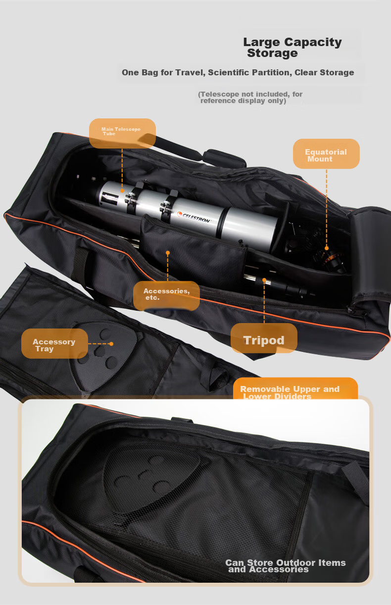 Рюкзак для телескопа Celestron, усиленный, противоударный, универсальный, с плечевым ремнем и ручкой