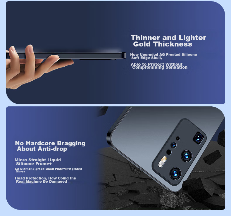 Чехол-накладка Mengxiangkejia AG Frosted для Huawei P40 Pro, противоударный, с полной защитой линз, ультратонкий, черный
