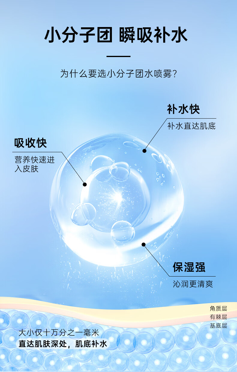 弥玥泉保湿补水喷雾450ml/组冰川温泉妆前面部舒缓定妆爽肤水男女通用