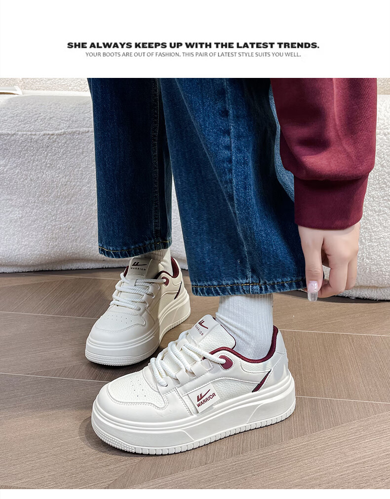 Женские кроссовки Warrior Official, белые, зимние, для скейтборда, низкие, из искусственной кожи, повседневные, белые и черные, размер 37