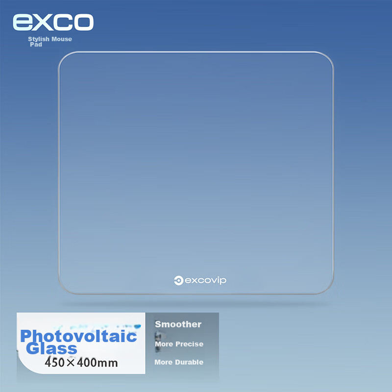 Игровой коврик для мыши EXCO, прозрачный, 45x40 см, для киберспорта и офиса, гладкая и твердая поверхность