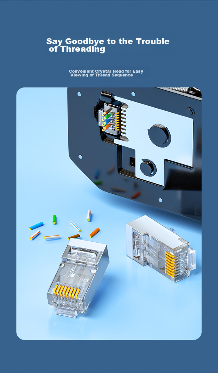 Разъемы RJ45 SAMZHE для кабелей Cat6, экранированные, 10 шт.