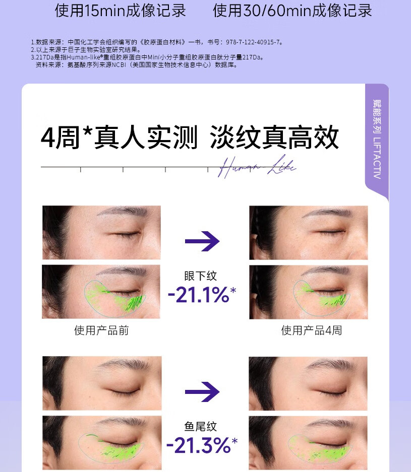 可丽金（COLLGENE）Human-Like重组胶原蛋白赋能珍萃明眸霜 明眸霜5g