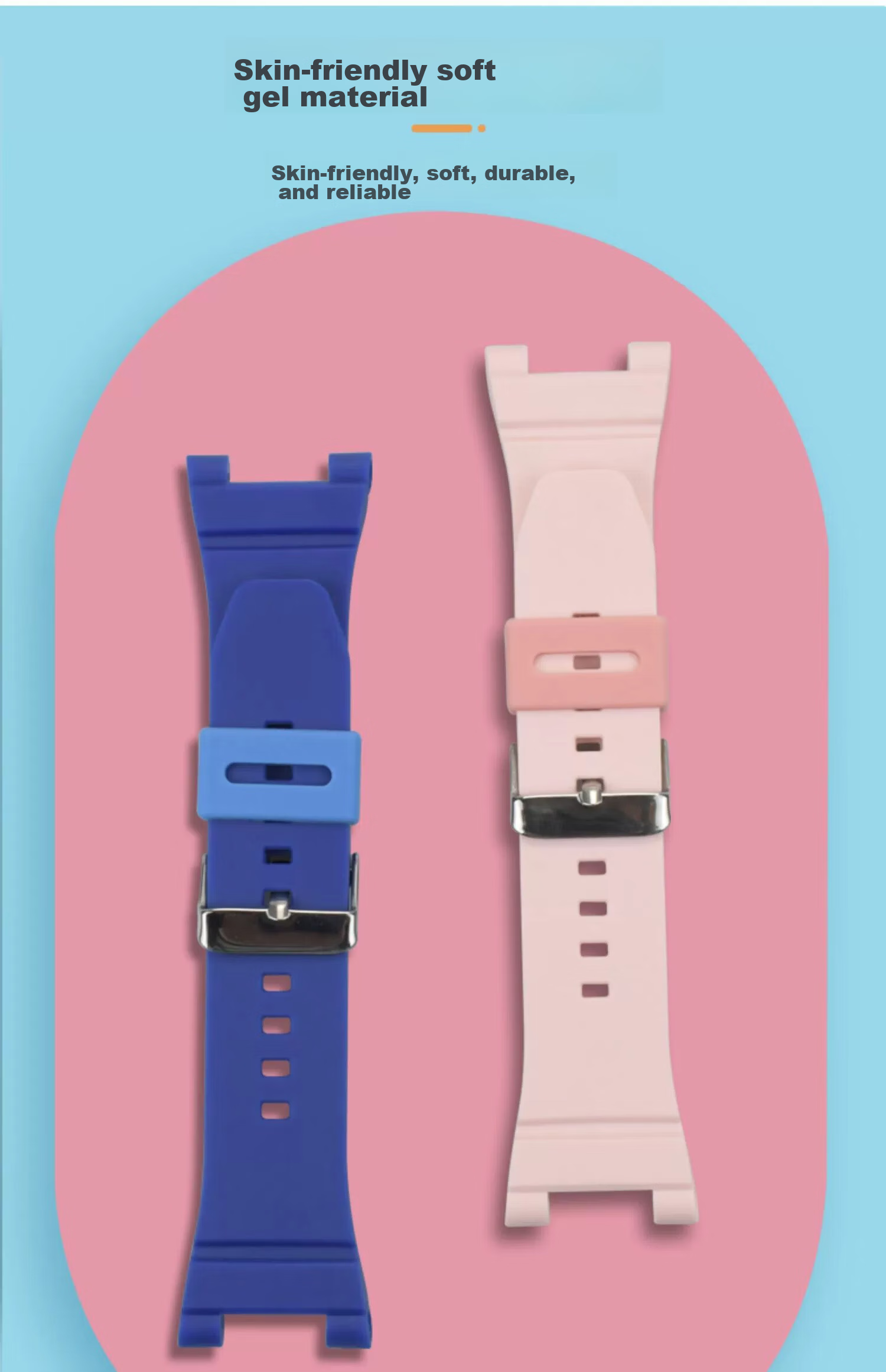 Ремешок для умных часов Iboann из силикона для Huawei Children's Smartwatch 5X/5XPro, спортивный, для студентов, цвет: вишневый цветущий
