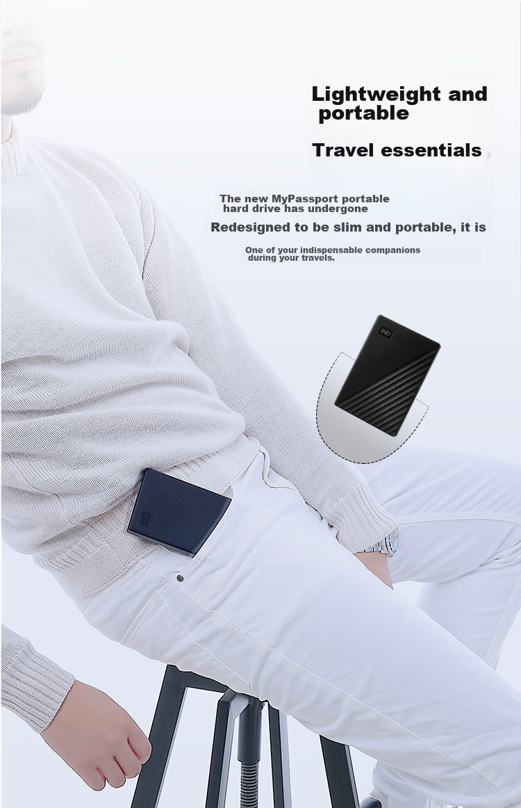 Портативный жесткий диск Western Digital My Passport, 4 ТБ, USB 3.0, черный
