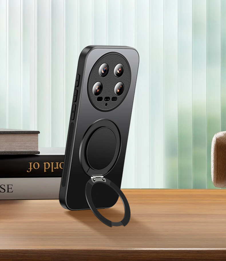Чехол-книжка HOLDZU для Xiaomi 13 Ultra, противоударный, с защитой от падений, с подставкой, черный