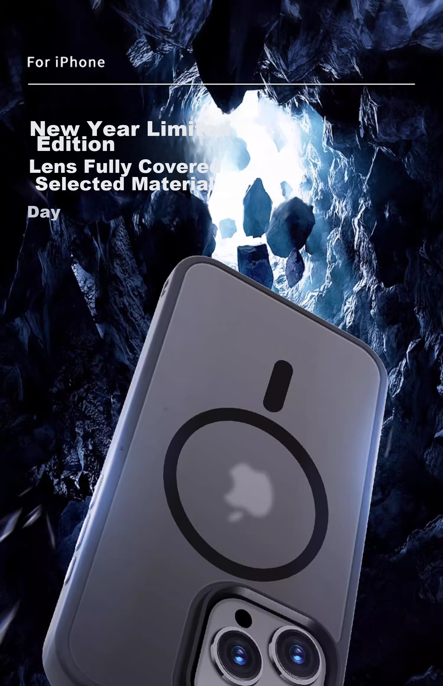Чехол ZHIWEISHI для Apple iPhone 14 Pro Max, Skin-Feel Magnetic, ультратонкий, противоударный, с матовым покрытием, полуночный черный