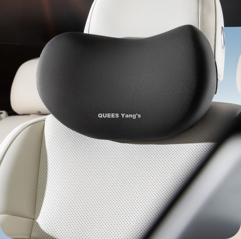 Автомобильная подушка под голову Qiaoshi, универсальная, для водителя Honda, BMW, серая