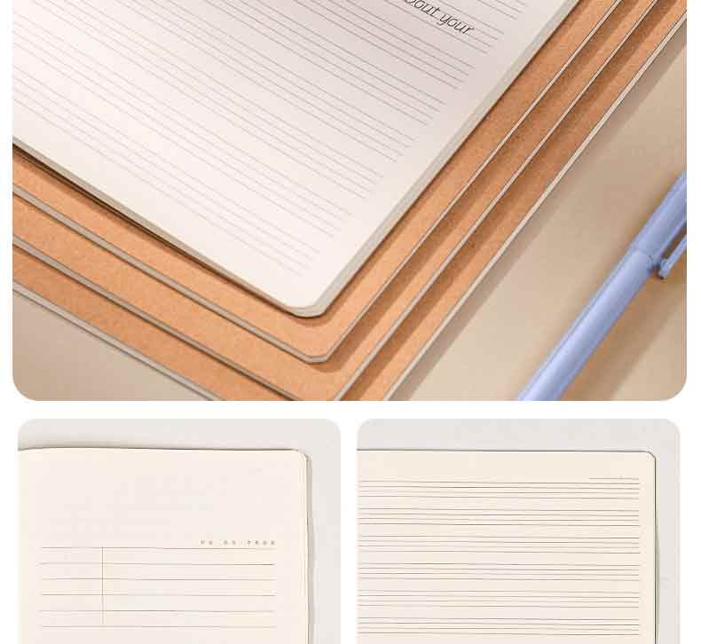 Дневник Deli "English Notebook" A5, 30 листов, сшитый, крафтовая бумага, набор из 5 штук