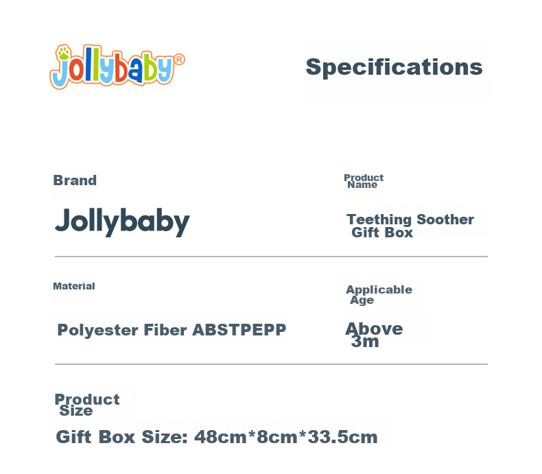 Подарочный набор Jollybaby для новорожденных: погремушка, прорезыватель, развивающая игрушка для захвата, 0-6 месяцев