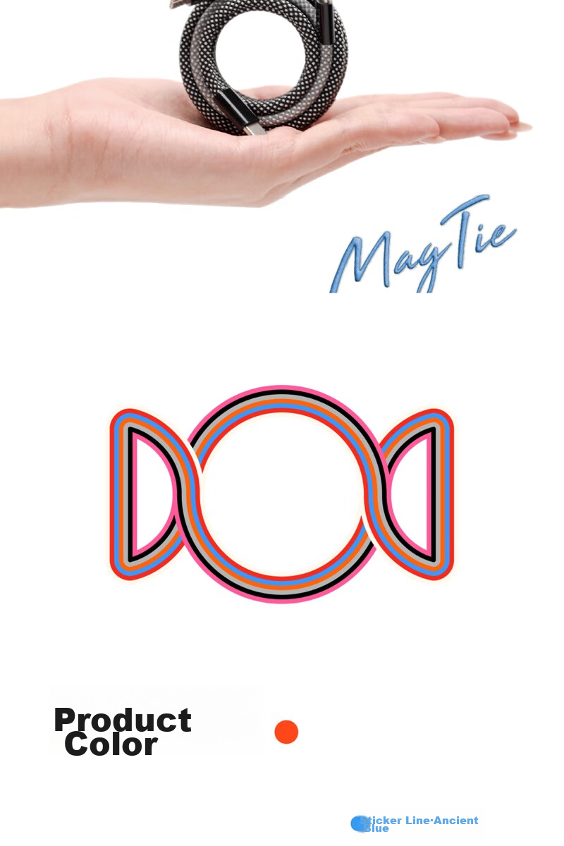 Магнитный кабель CANDYSIGN MagTie 100W USB A-C Sweet White для iPhone, iPad, ноутбуков, 1 метр