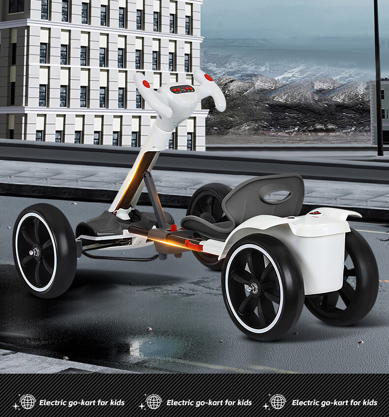 Электромобиль Babamama Kart KT-001 для детей от 1 до 8 лет, баланс-байк, четырехколесный, подарок для детей, для езды взрослых с дистанционным управлением