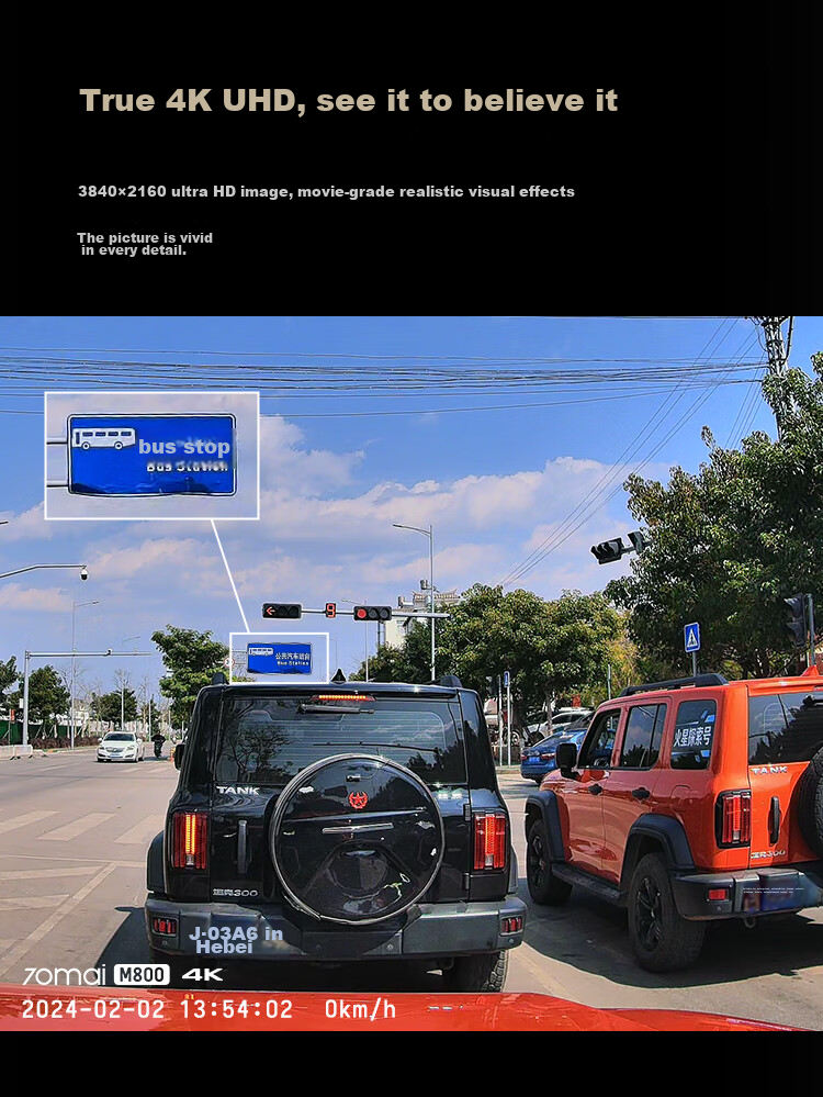 Видеорегистратор 70mai M800, 4K Ultra HD, ночное видение, 4G, 64 ГБ