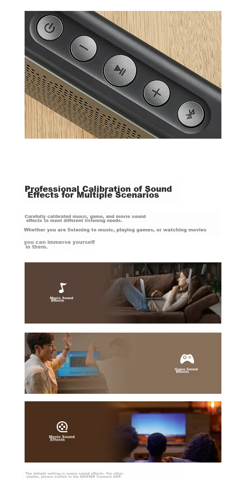 Портативная Bluetooth-колонка EDIFIER M125, мини, для улицы, стильная, с голосовым помощником, серая