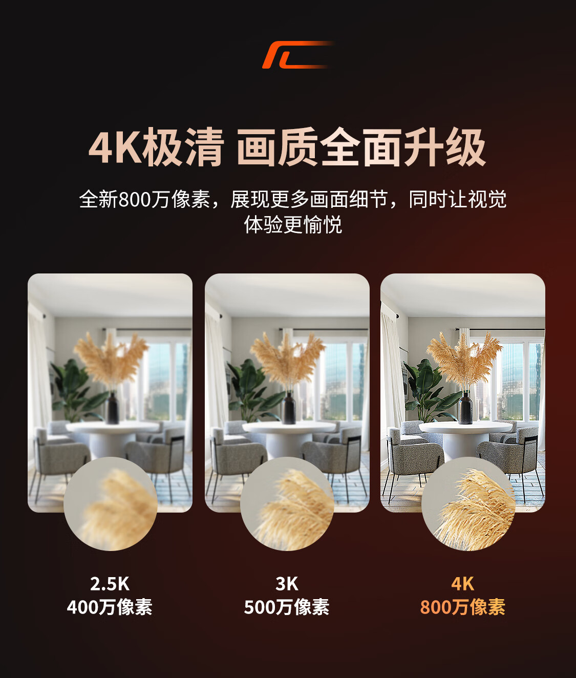 小湃800万极清家用监控摄像头P80Pro 4倍变焦4K极清5G双频WiFi无线网络智能云台 AI宠物侦测语音通话人形追踪