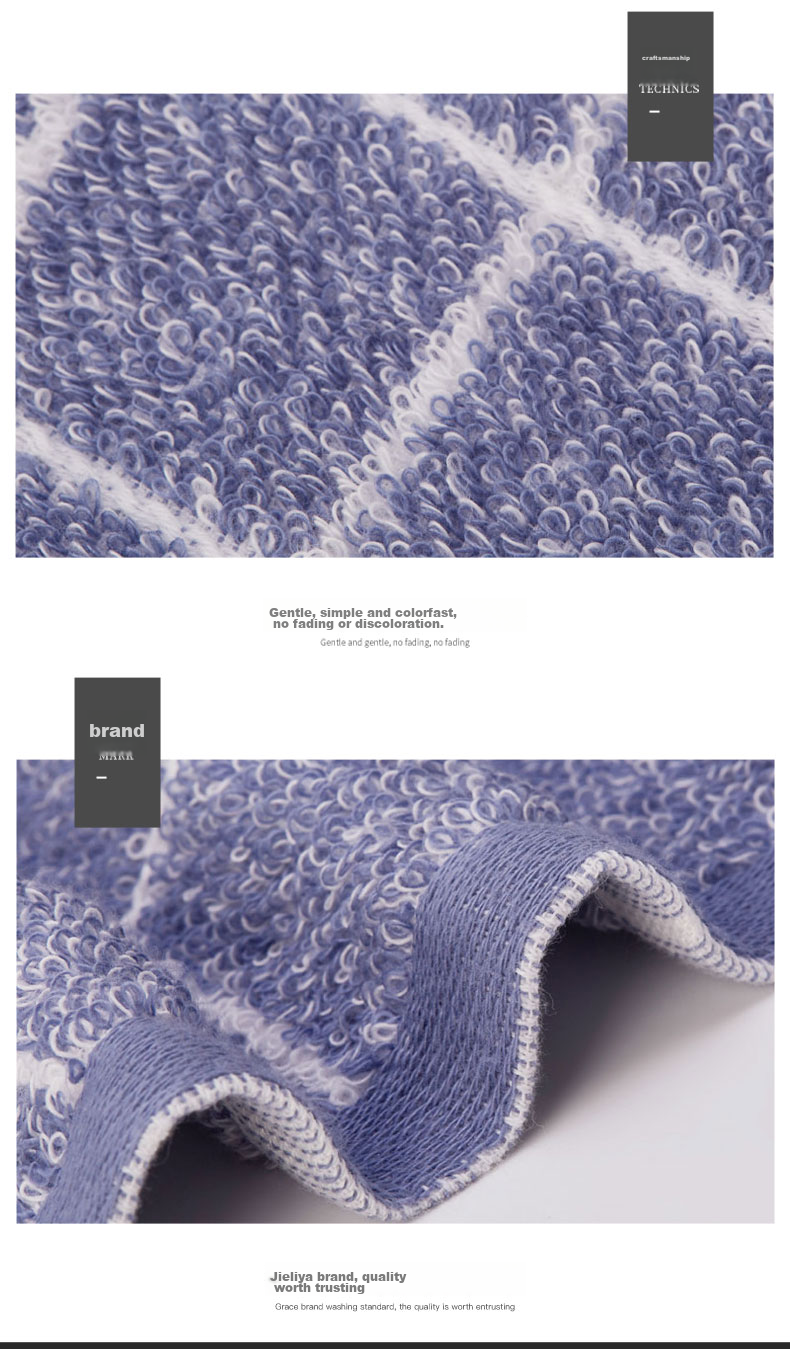 Набор полотенец Grace Classic Plaid Series, 2 шт., синий/серый, 100% хлопок, артикул 100003945543
