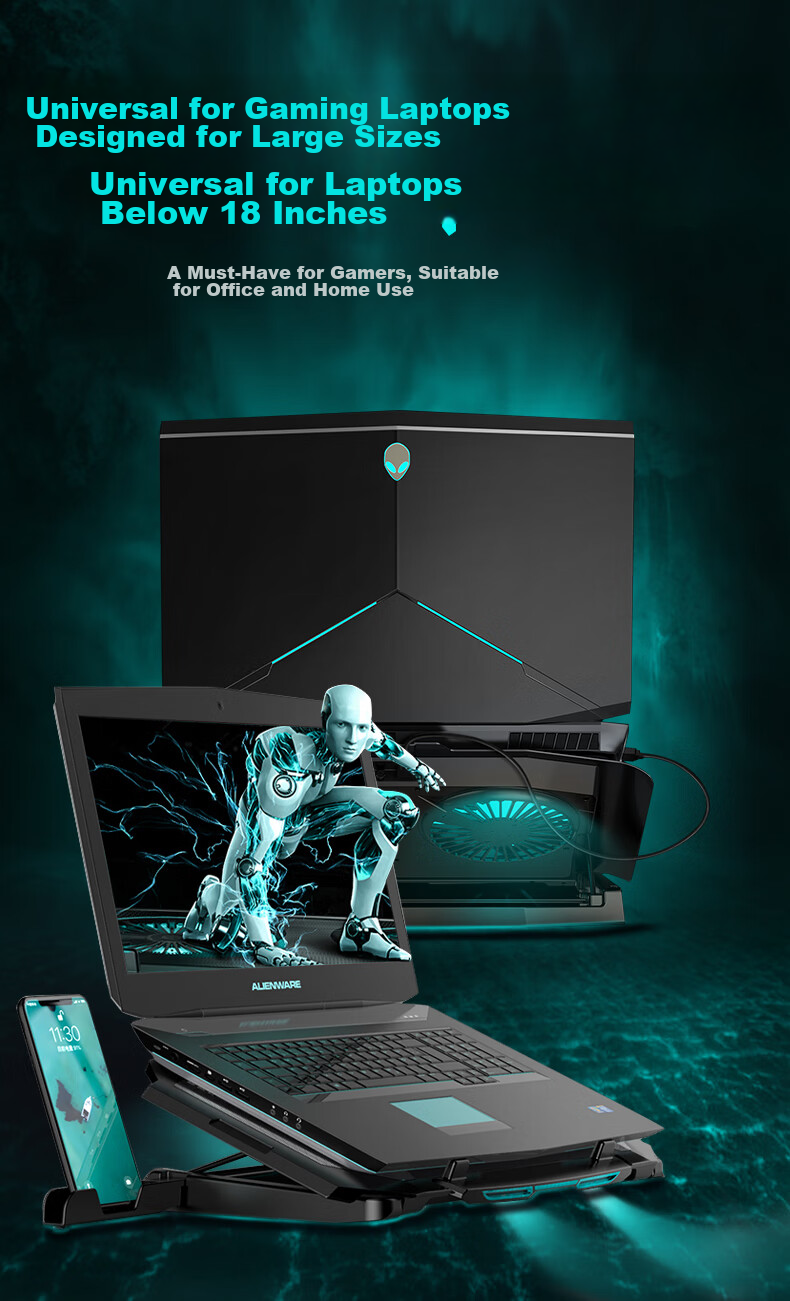 Подставка для ноутбука SUOHUANG SSRQ-020S1, игровая версия, с подсветкой, для ноутбуков 15.6-17.3 дюймов