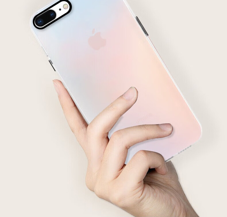 Противоударный чехол Baozou для iPhone 8 Plus/7 Plus, силиконовый, лазерный градиент, матовый, серый
