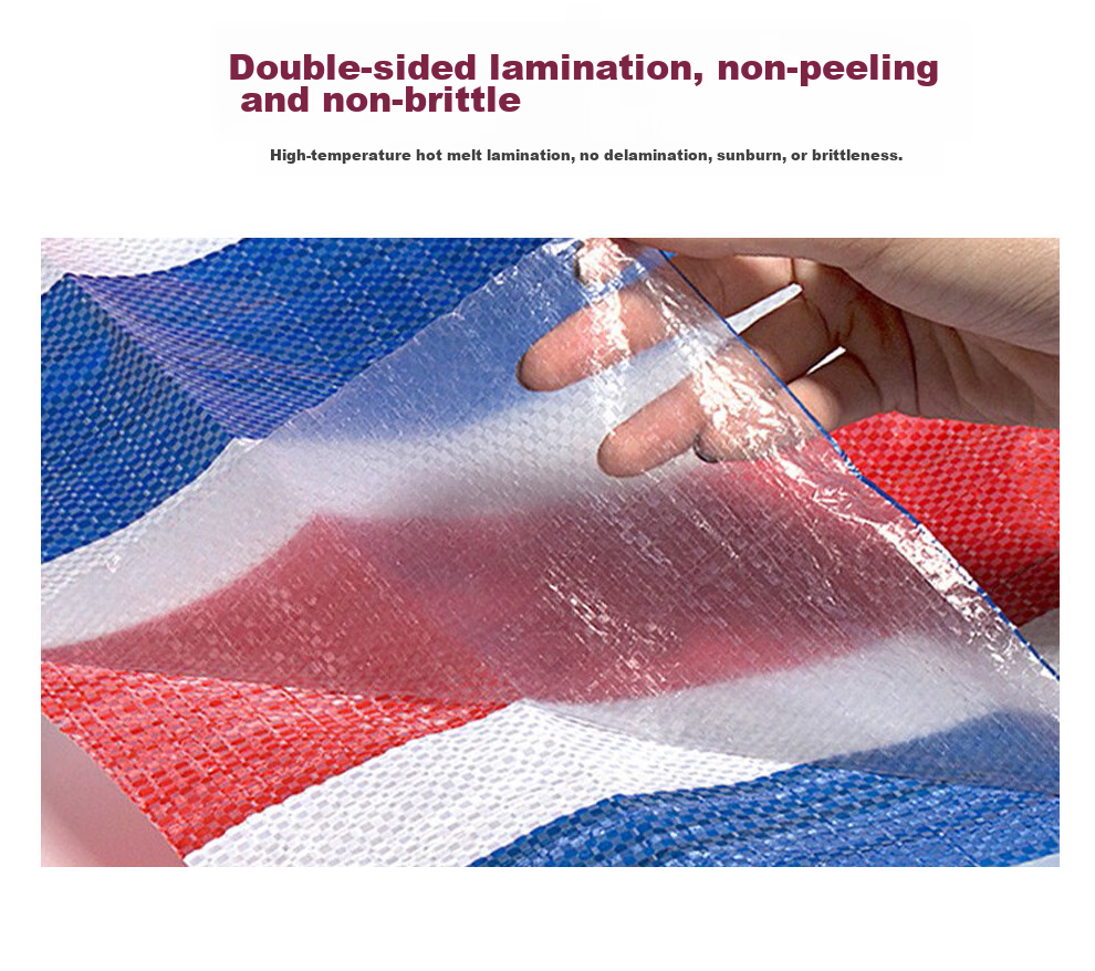 Тент-тент "QL Colorful Striped Plastic Sheet", утолщенный, водонепроницаемый, для строительства, грузовиков, навес от солнца, 4м*6м