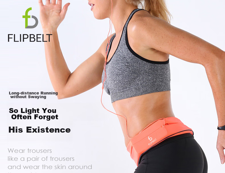 Поясная сумка Flipbelt Zipped Waist Pack, для спорта, бега, туризма, марафона, велоспорта, размер XL, звездный серый