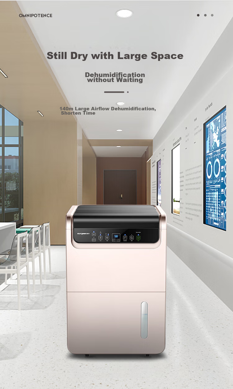 Осушитель воздуха Eurgeen OJ-550EP, 50 л/день, 70-120 м², насосная дренажная система, очистка воздуха, с таймером, белый