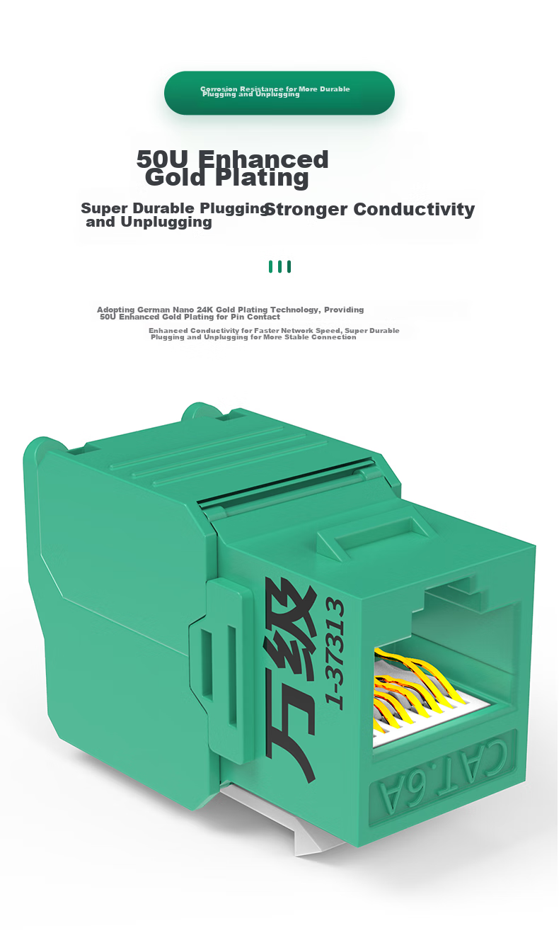 Розетка сетевая WANJEED Cat6A, одинарная, 86 тип, 10 Гбит/с, без модуля, серая