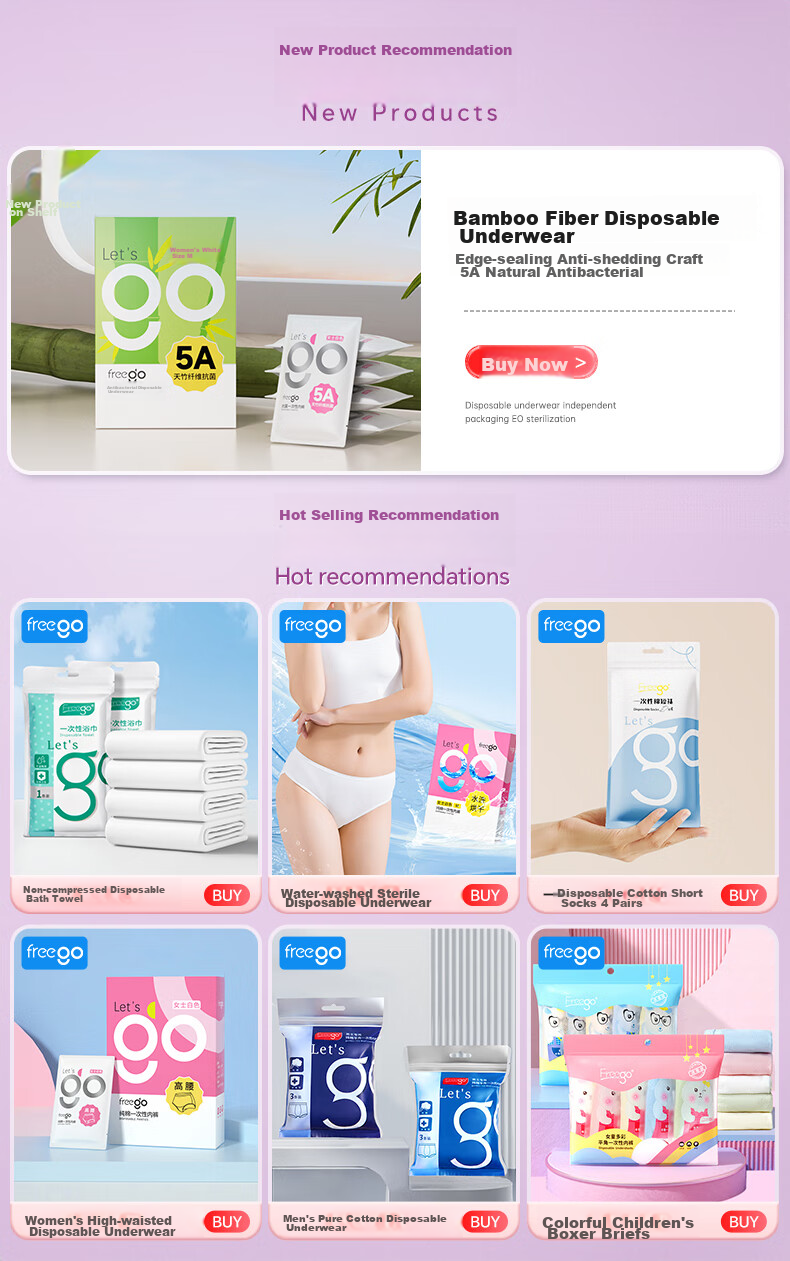 Одноразовое нижнее белье Freego Pure Cotton для женщин, стерилизованное EO, полностью хлопковое, не требует стирки, для беременных, послеродовое, менструальное, для путешествий, белое, размер L, 5 шт.