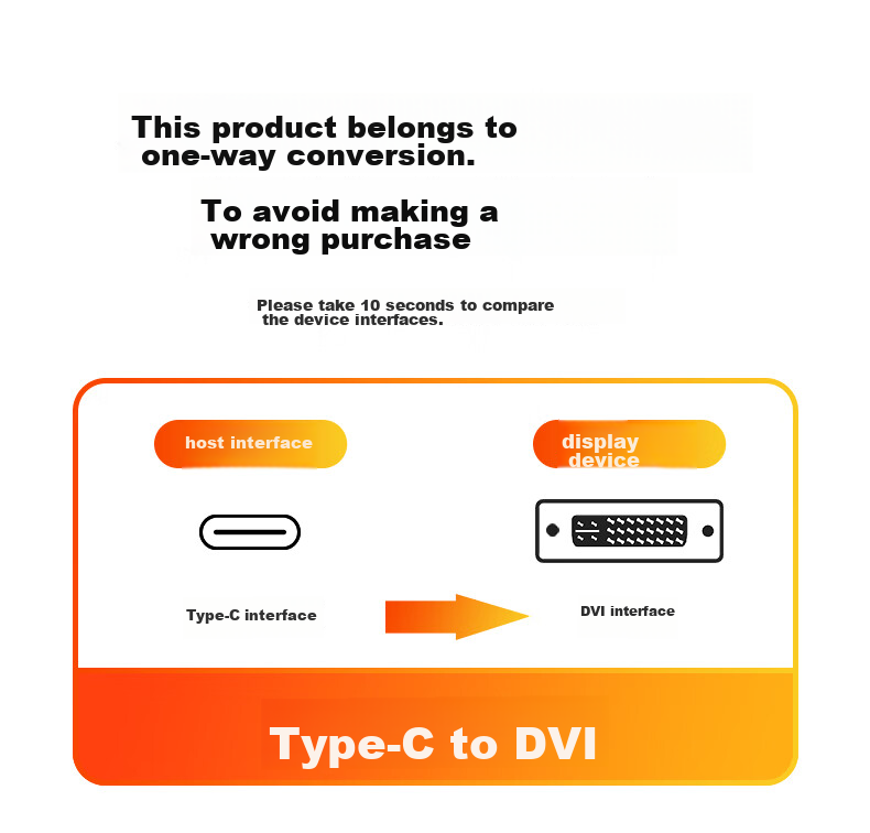 Кабель-переходник Type-C на DVI