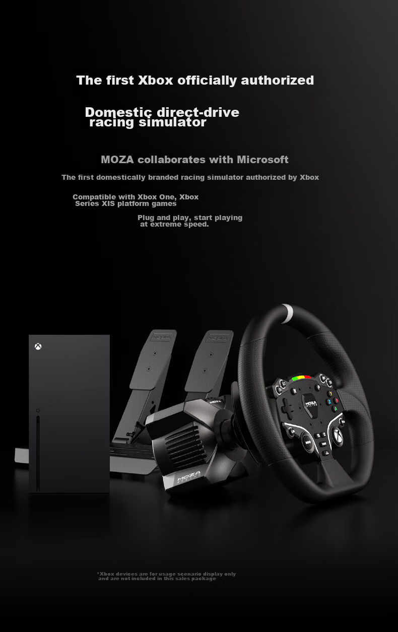 Игровой руль MOZA R3 для Xbox и ПК, с прямым приводом