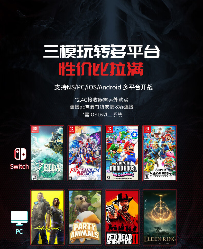 Беспроводной геймпад GAMESIR Star NS Edition T4 Nova Sai Bolan для Nintendo Switch, ПК, Android, Cyber Blue